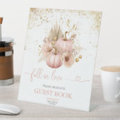 Rückgang der Liebe Brautparty Pumpkin Gast Book Sockelschild (In Situ)