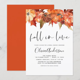 Rückgang der Liebe Brautparty Pumpkins Burnt Orang Einladung