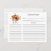 Rückgang der Liebe Brautparty Rezept-Karte Einladung (Vorne/Hinten)