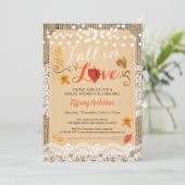 Rückgang der Liebe Brautparty rustikale Einbruch V Einladung (Stehend Vorderseite)