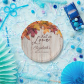 Rückgang der Liebe Brautparty Rustikales Holz Pappteller (Party)