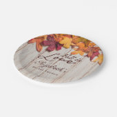 Rückgang der Liebe Brautparty Rustikales Holz Pappteller (Schrägansicht)