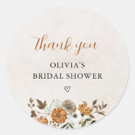 Rückgang der Liebe | Brautparty Vielen Dank Runder Aufkleber