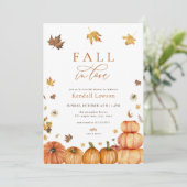 Rückgang der Liebe Bridal Dusche Einladung (Stehend Vorderseite)