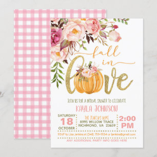 Rückgang der Liebe Bridal Dusche Einladung
