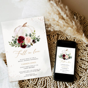 Rückgang der Liebe Bridal Dusche Einladung, Blumen Einladung