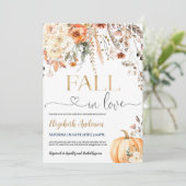 Rückgang der Liebe Bridal Dusche Einladung Editabl (Stehend Vorderseite)