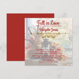 Rückgang der Liebe Bridal Luncheon Herbst Polterab Einladung