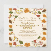 Rückgang der Liebe Bridal Luncheon Herbst Polterab Einladung (Vorderseite)