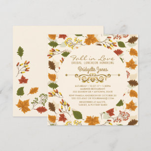 Rückgang der Liebe Bridal Luncheon Herbst Polterab Einladung