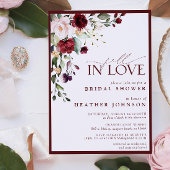 Rückgang der Liebe Burgund Blumenkohl Brautparty Einladung