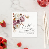 Rückgang der Liebe Burgund Herbst Brautparty Napki Serviette (Beispiel)