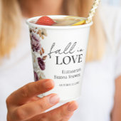 Rückgang der Liebe Burgund Herbst Brautparty Pappbecher