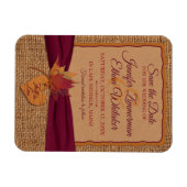 Rückgang der Liebe Burlap, Blätter Save the Date ( Magnet (Horizontal)