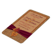 Rückgang der Liebe Burlap, Blätter Save the Date ( Magnet (Linke Seite)