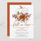 Rückgang der Liebe Burnt Orange Brautparty Einladung (Vorne/Hinten)