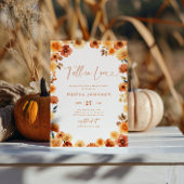 Rückgang der Liebe Burnt Orange Brautparty Einladung