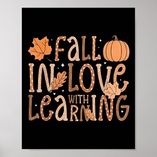 Rückgang der Liebe der Lehrerin Autumn Pumpkin Poster (Vorne)