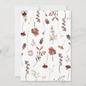 Rückgang der Liebe, des Brautparty, zukünftige Bes Einladung (Rückseite)