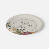 Rückgang der Liebe Elfenbeinpapier-Brautparty Pappteller (Schrägansicht)