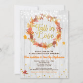 Rückgang der Liebe Engagement Partei Kranz rustika Einladung (Vorderseite)