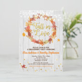 Rückgang der Liebe Engagement Partei Kranz rustika Einladung (Stehend Vorderseite)