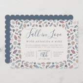 Rückgang der Liebe Engagement Party Einladung (Vorne/Hinten)