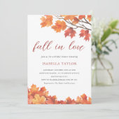 Rückgang der Liebe | Fall Tree Bridal Dusche Einla Einladung (Stehend Vorderseite)