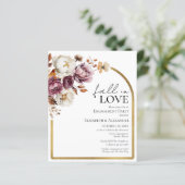 Rückgang der Liebe Fall Verlobung Parade Einladung (Stehend Vorderseite)