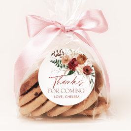 Rückgang der Liebe Floral Brautparty Bevorzugung A Runder Aufkleber