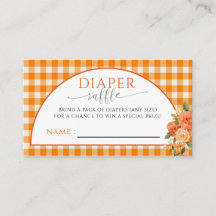 Rückgang der Liebe Floral Orange Gingham Diaper Ra
