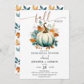Rückgang der Liebe | Floral Pumpkin | Abendessen P Einladung (Vorne/Hinten)
