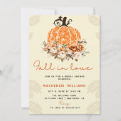 Rückgang der Liebe Fumpkin Herbst Brautparty der B Einladung (Vorderseite)