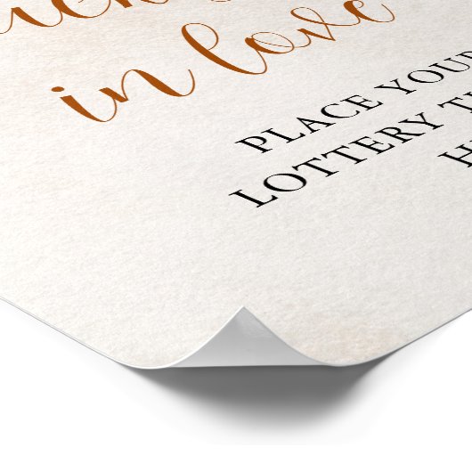 Rückgang der Liebe | Glück in der Liebe Brautparty Poster (Ecke)