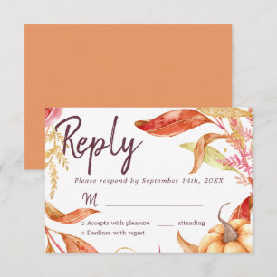 Rückgang der Liebe Golden Folies Herbst Orange UAW Einladung