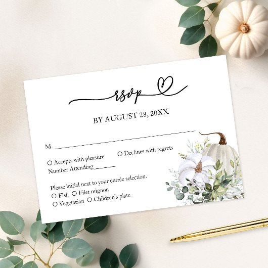 Rückgang der Liebe Greenerity Wedding RSVP Card Begleitkarte