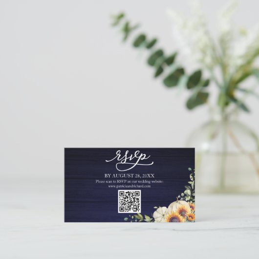 Rückgang der Liebe Grüne Hochzeit QR Online-UAWG Begleitkarte (Stehend Vorderseite)