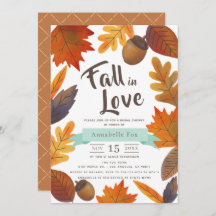 Rückgang der Liebe Herbst Blätter braunes Brautpar