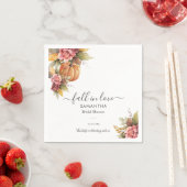 Rückgang der Liebe Herbst Blätter Pumpkin-Brautpar Serviette (Beispiel)