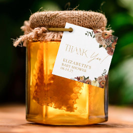 Rückgang der Liebe Herbst Blumenspülung Geschenkanhänger