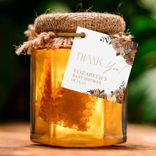 Rückgang der Liebe Herbst Blumenspülung Geschenkanhänger