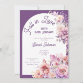 Rückgang der Liebe Herbst Blütenbaby Blütendusche Einladung (Vorderseite)