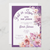 Rückgang der Liebe Herbst Blütenbaby Blütendusche Einladung (Vorne/Hinten)