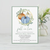 Rückgang der Liebe Herbst Brautdusche Einladung (Stehend Vorderseite)