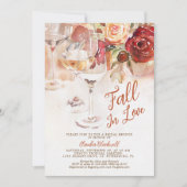 Rückgang der Liebe Herbst Champagner-Brautparty Einladung (Vorderseite)