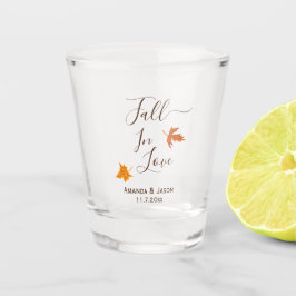 Rückgang der Liebe Herbst Gastgeschenk Hochzeit Schnapsglas