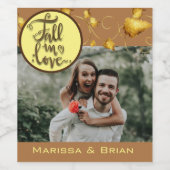 Rückgang der Liebe Herbst Gastgeschenk Hochzeit Weinetikett (Einzelnes Label)