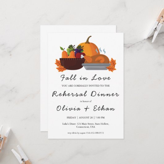 Rückgang der Liebe Herbst Probe Einladungen (Vorderseite/Rückseite Beispiel)