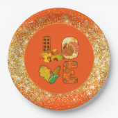 Rückgang der Liebe Herbstfarbe - Farbe anpassen Pappteller (Vorderseite)