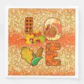 Rückgang der Liebe Herbstfarbe - Farbe anpassen Serviette (Vorderseite)